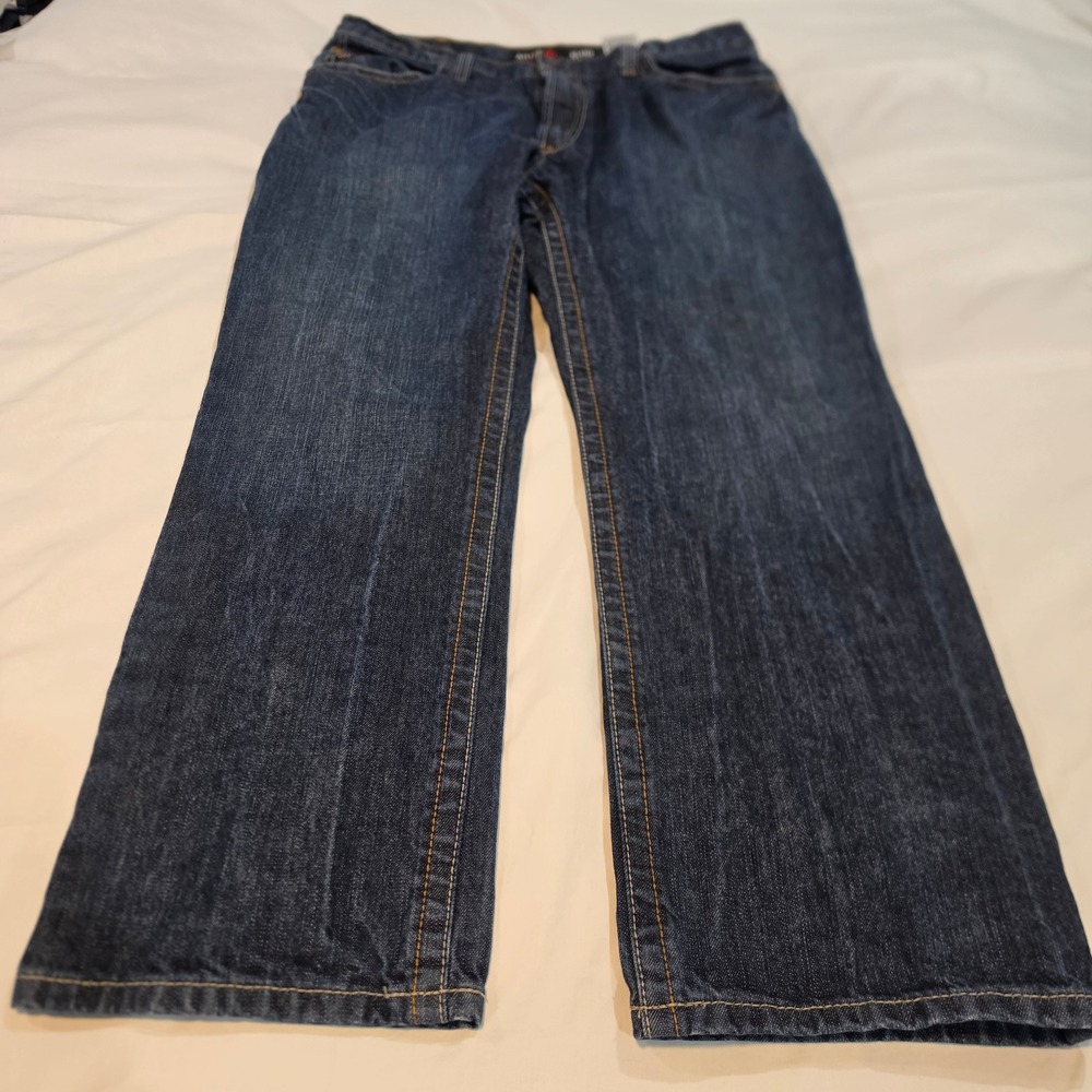 Ariat FR Work Jeans Mens 38x30 Dark Wash Blue Excellent Flame Resistant Denim